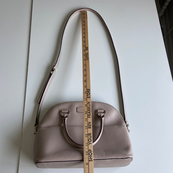 Kate Spade Sadie Taupe Dome Shaped Satchel Crossbody Purse - Picture 11 of 14
